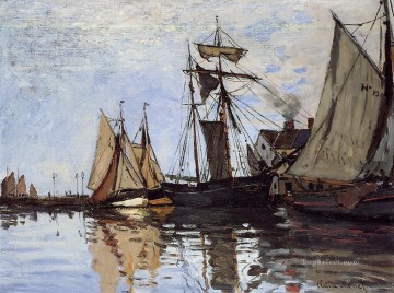  Arco Pintura al %C3%B3leo - Barcos en el puerto de Honfleur Claude Monet